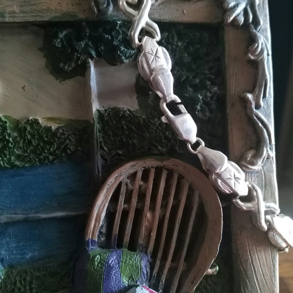 Solid Sterling Silver Bracelet .925 7.5" - image 3